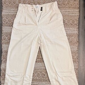 Cream wide Jean